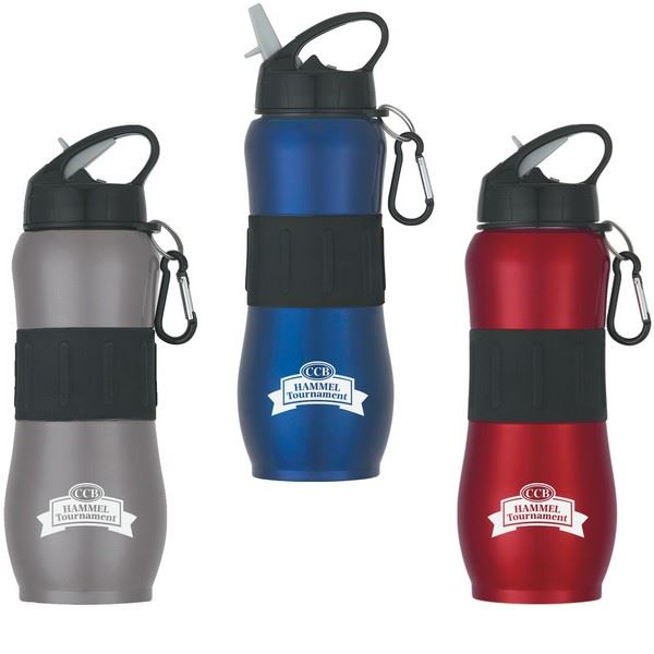 DH5877 28 Oz. Stainless Steel Sport Grip Bottle With Custom Imprint